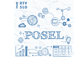 Slika s portala RTV. Zapis “Posel” in ilustracije grafičnih prikazov.